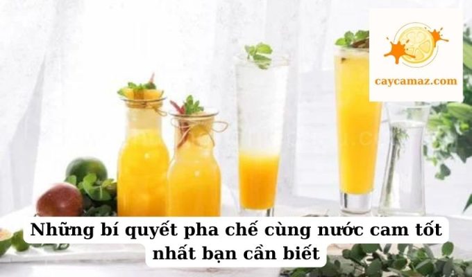 Những bí quyết pha chế cùng nước cam tốt nhất bạn cần biết