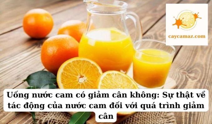 Uống nước cam có giảm cân không Sự thật về tác động của nước cam đối với quá trình giảm cân